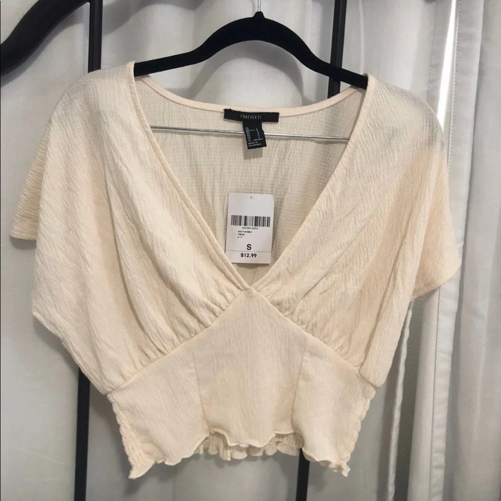 Forever21 F21 Creme Colored Blouse